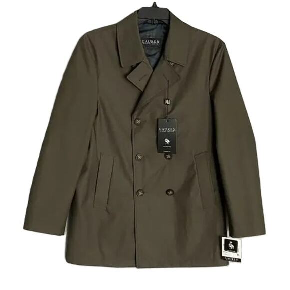 Lauren Ralph Lauren Other - Lauren Ralph Lauren Coat Men's 40S All-Weather Coat Double-Breasted Olive NEW